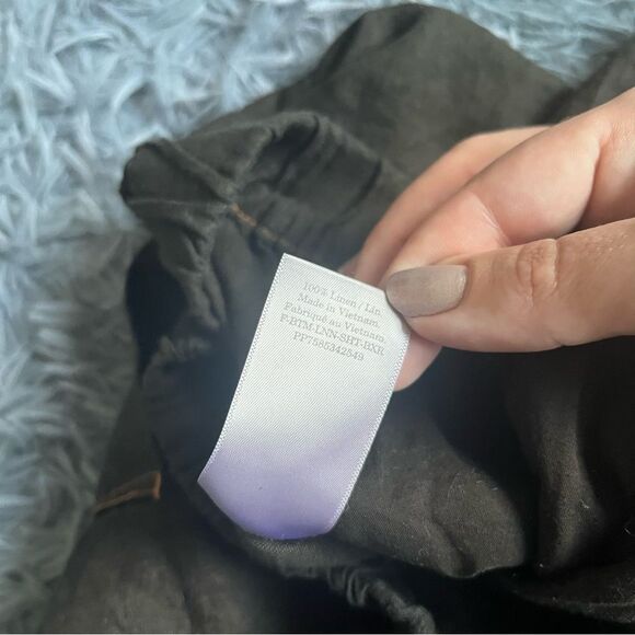 Everlane Brown Black Linen Boxer Shorts Size S - Picture 4 of 6